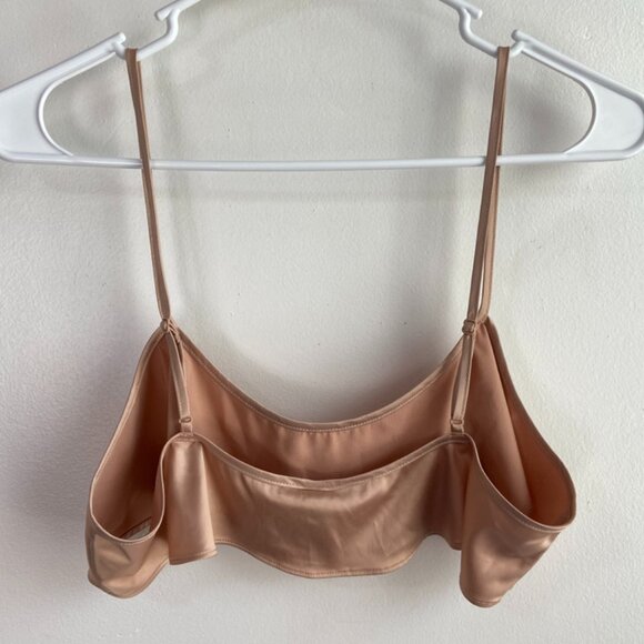 NWOT SKIMS Pink Sand Shine Satin Crop Camisole - Picture 7 of 9